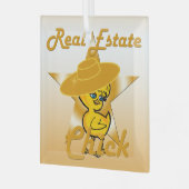 Real Estate Chick #10 Glas Ornament (Voorkant links)