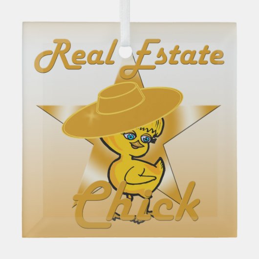 Real Estate Chick #10 Glas Ornament (Voorkant)