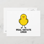 Real Estate Chick Briefkaart (Voorkant / Achterkant)