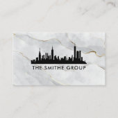 Real Estate City Skyline | Marmer Visitekaartje (Voorkant)