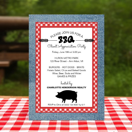 Real Estate Client Appreciation BBQ Party Kaart