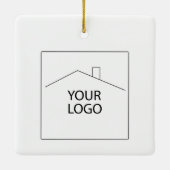 Real Estate Client Foto eerste jaar startpunt Keramisch Ornament (Achterkant)