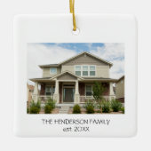 Real Estate Client Foto eerste jaar startpunt Keramisch Ornament (Voorkant)