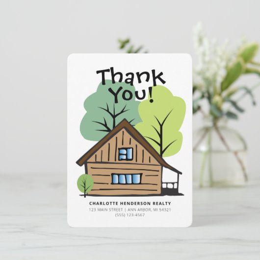 Real Estate Client Handtekening Hartelijk dank kaa Kaart (Staand voorkant)