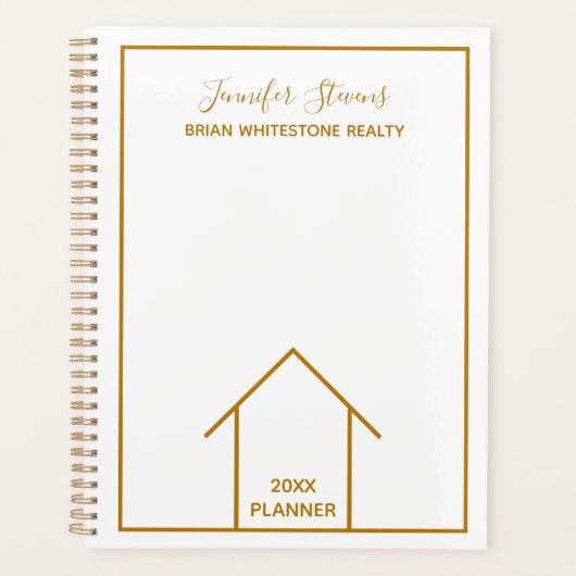 Real Estate Company Chic Custom Gold Realtor 2023 Planner (Voorkant)