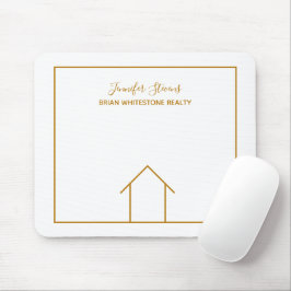 Real Estate Company Chic Gold Personalized Realtor Muismat