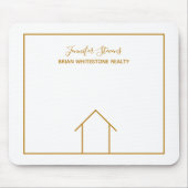 Real Estate Company Chic Gold Personalized Realtor Muismat (Voorkant)