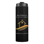 Real Estate Company Chic Gold Personalized Realtor Thermosbeker (Voorkant)