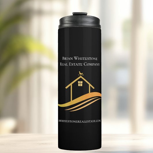 Real Estate Company Chic Gold Personalized Realtor Thermosbeker