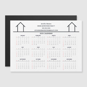 Real Estate Company Custom 2023 Calendar Magnet