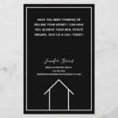 Real Estate Company Custom Black Realtor Marketing Flyer (Voorkant)