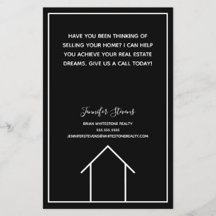 Real Estate Company Custom Black Realtor Marketing Flyer