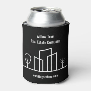Real Estate Company Custom Black White Marketing Blikjeskoeler