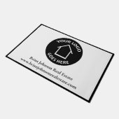 Real Estate Company Custom Business Logo Office Deurmat (Schuin)