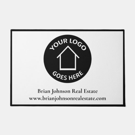 Real Estate Company Custom Business Logo Office Deurmat (Voorkant)