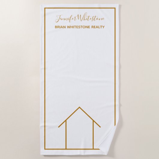 Real Estate Company Custom Chic Gold Realtor Strandlaken (Voorkant)