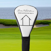 Real Estate Company Custom Chic Simple Realtor Golfheadcover