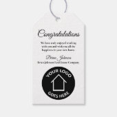 Real Estate Company Custom Logo Housewarming Cadeaulabel (Voorkant)