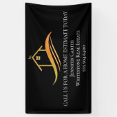 Real Estate Company Custom Logo Moderne Marketing Spandoek (Verticaal)