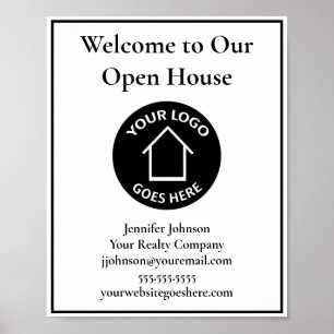 Real Estate Company Custom Logo Open House Welkom Poster