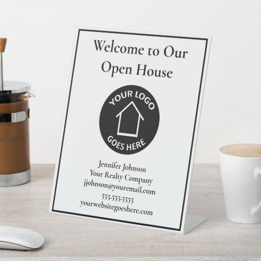 Real Estate Company Custom Logo Open House Welkom Reclamebord Met Voetstuk (Insitu)