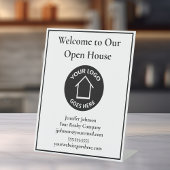 Real Estate Company Custom Logo Open House Welkom Reclamebord Met Voetstuk
