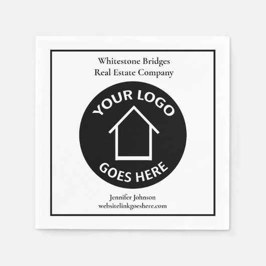 Real Estate Company Custom Realty Logo Open House Servet (Voorkant)