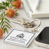 Real Estate Company Customized Logo Realtor Sleutelhanger (Voorkant Rechts)