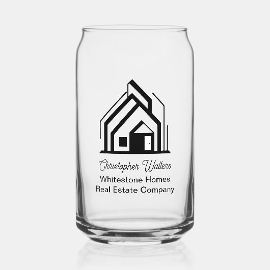 Real Estate Company Customized Realtor Logo Blikvorm Glas (Voorkant)