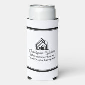 Real Estate Company Customized Realtor Logo Seltzer Blikjeskoeler (Seltzer Voorkant)
