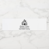 Real Estate Company Customized Realtor Logo Waterfles Etiket (Enkel label)