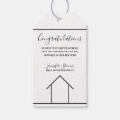 Real Estate Company Gefeliciteerd Housewarming Cadeaulabel (Voorkant)