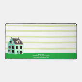 Real Estate Company House Cute Green Realtor Bureaumat (Voorkant)