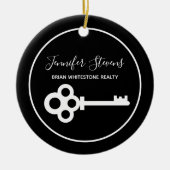 Real Estate Company House Key Custom Realtor Keramisch Ornament (Voorkant)