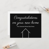 Real Estate Company Housewarming Gefeliciteerd Kaart (Voorkant / Achterkant in situ)