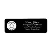 Real Estate Company Logo Black Return Address Etiket (Voorkant)