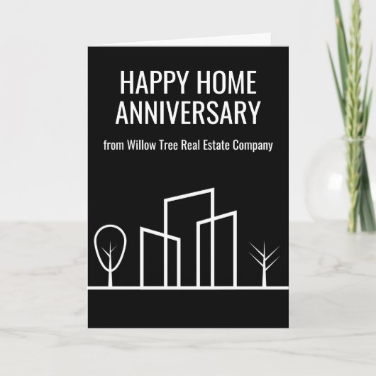 Real Estate Company Marketing Custom Chic Realtor Kaart (Voorkant)