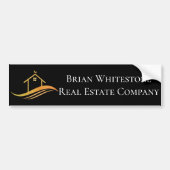 Real Estate Company Modern Chic Gold Black Realtor Bumpersticker (Voorkant)