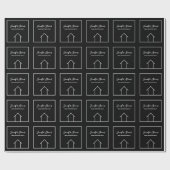 Real Estate Company Modern Custom Black White Cadeaupapier (Vlak)