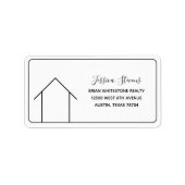 Real Estate Company Modern Realtor Return Address Etiket (Voorkant)