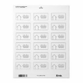 Real Estate Company Modern Realtor Return Address Etiket (Full Sheet)