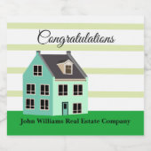 Real Estate Company New Home Housing Sparkling Wijnetiket (Enkel label)