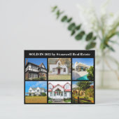 Real Estate Company Verkocht House Photo Marketing Briefkaart (Staand voorkant)