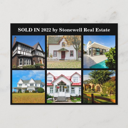 Real Estate Company Verkocht House Photo Marketing Briefkaart (Voorkant)