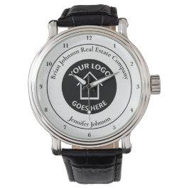 Real Estate Company voegt uw aangepaste Logo toe Horloge