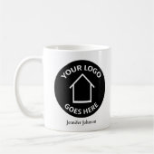 Real Estate Company voegt uw aangepaste Logo toe Koffiemok (Links)