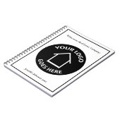Real Estate Company voegt uw aangepaste Logo toe Notitieboek (Linkerzijde)