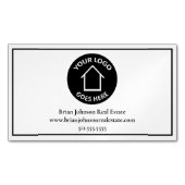 Real Estate Company voegt uw Logo Simple Realtor t Magnetisch Visitekaartje (Voorkant)