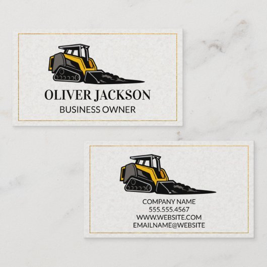 Real Estate Construction Vehicle Visitekaartje (Voorkant / Achterkant)