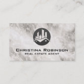 Real Estate Dak Logo | Marmer Visitekaartje (Voorkant)